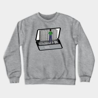 Wall of Text on a Laptop Computer (Gray Background) Crewneck Sweatshirt